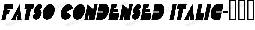 Fatso Condensed Italic字体转换